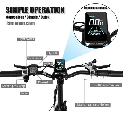 CMACEWHEEL Y20-NEW 750W 20 Inch Folding E-bike Fat Tire Mountain Bike Snow 48V 17A (ang.). Okładka