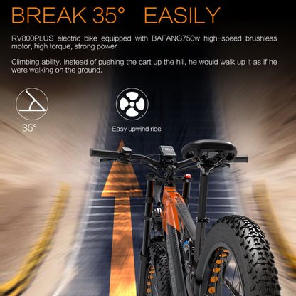 Lankeleisi RV800 PLUS 48V 15Ah Fashionable Electric Bike 26 Inch 7 Speed Transmission system Up To 52Km/h Front & Rear Hydraulic (ang.). Brak
