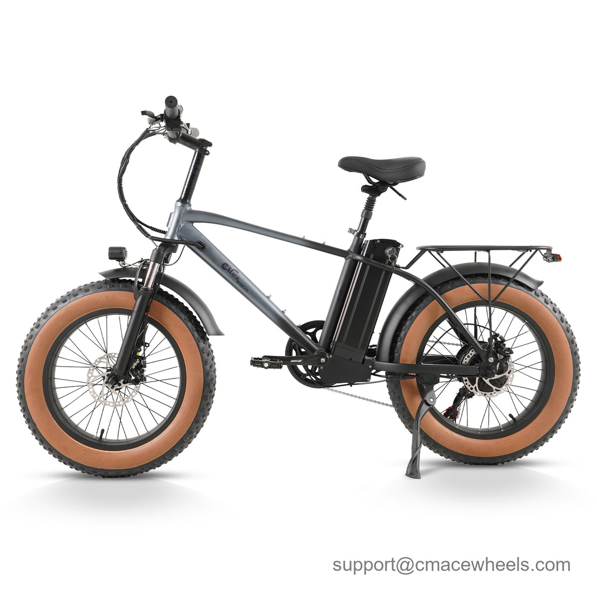 CMACEWHEEL T20 Electric Fat Bike – 250W Rated / 950W Peak Motor, 48V 18Ah Battery, 55 km Range, 20" Fat Tire