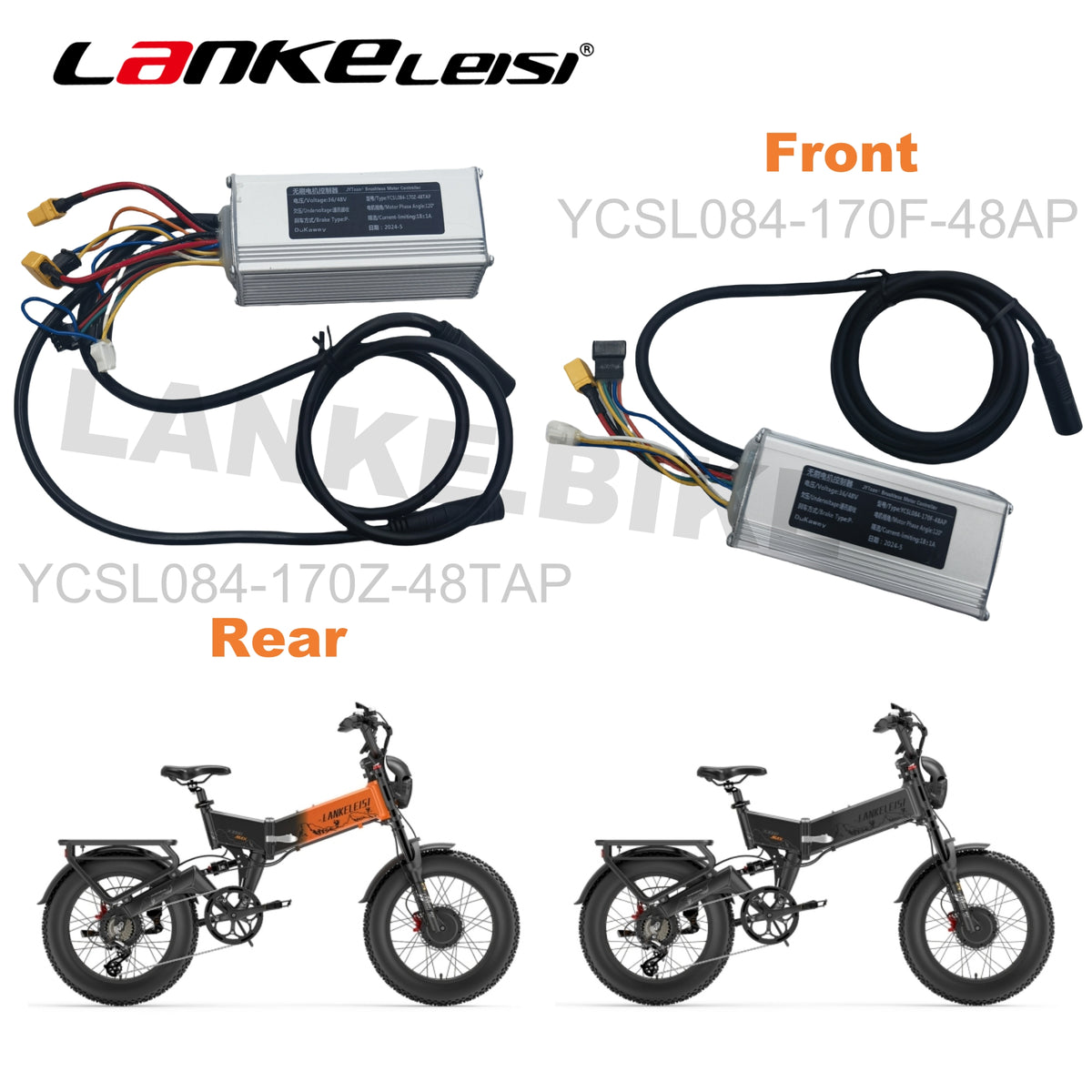 Genuine Original Controller from LANKELEISI Factory for X3000 MAX E-Bike (YCSL084-170F-48AP/ YCSL084-170Z-48TAP)