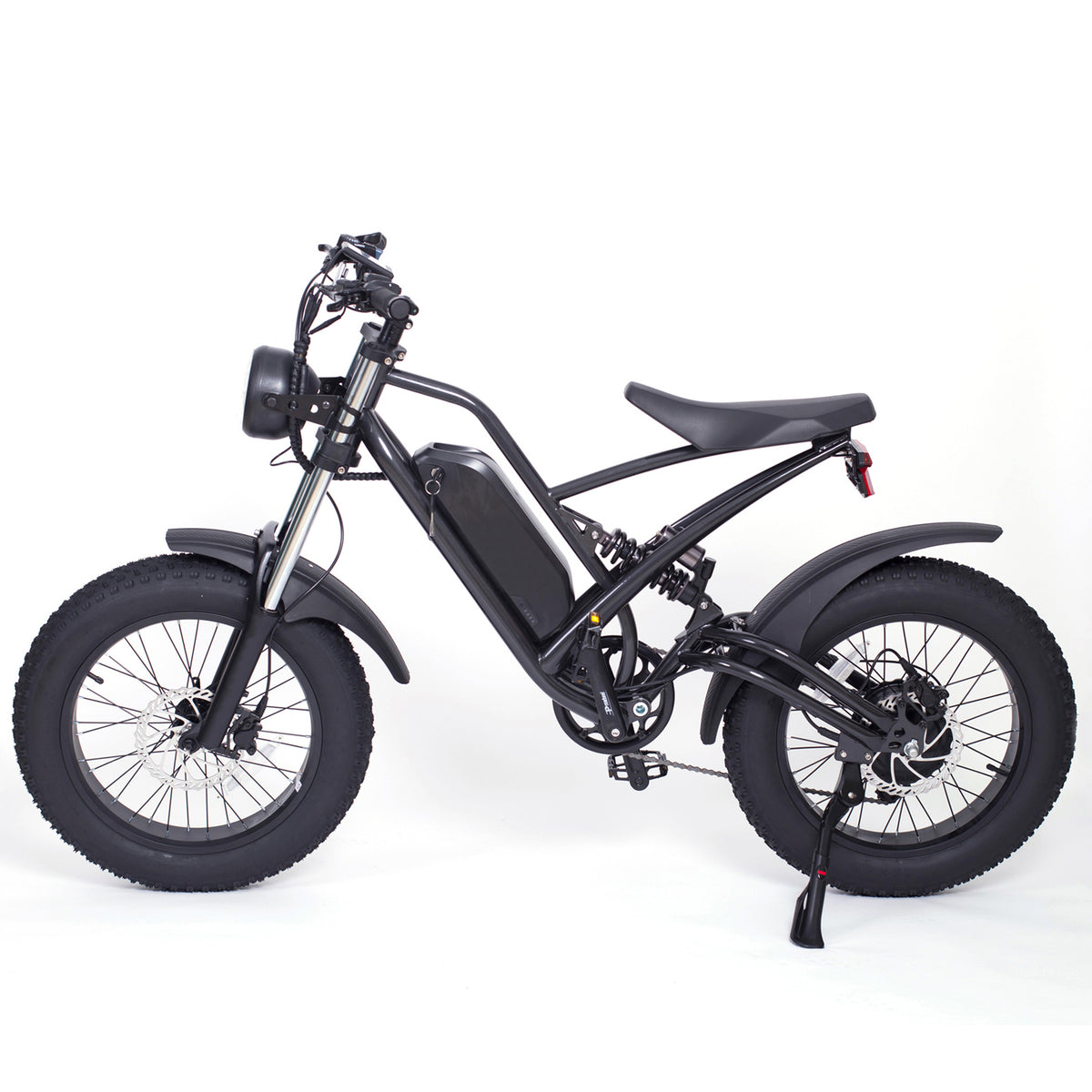 48V 22.5Ah Large Capacity Electric Fat Tire Bike 20x4 (ang.). Wheel Snow Bike With Front And Rear Shock Absorption (ang.). Brake E Bike