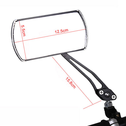 Bicycle Rear Mirror Flexible Adjustable Handlebar Rearview Mirror for Mountain Bike Wide Vision (ang.)