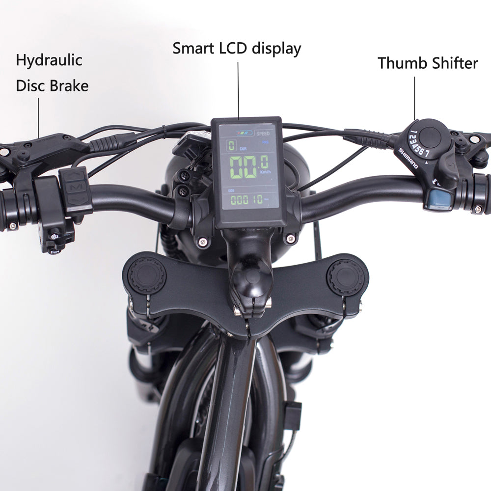 48V 22.5Ah Large Capacity Electric Fat Tire Bike 20x4 (ang.). Wheel Snow Bike With Front And Rear Shock Absorption (ang.). Brake E Bike