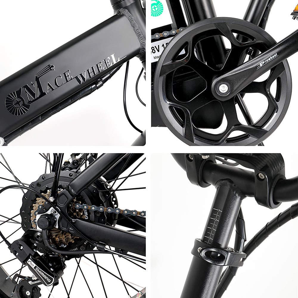 GW20-NEW 20 Inch Folding Electric Bike, Integrated Wheel, 48V 750W (ang.). Fat Tire Bicycle 30-45m/h Speed