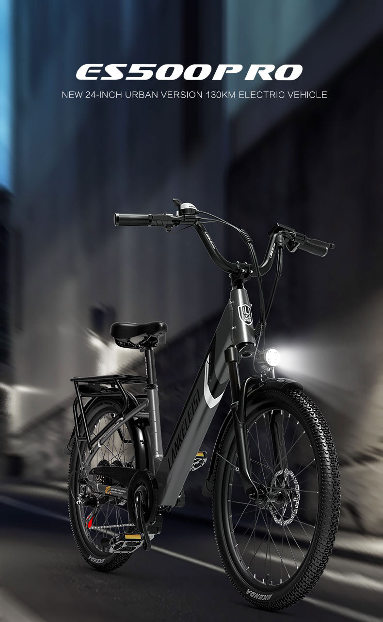 ES500 Pro 500W 48V 16Ah 130Km Endurance 24 Inch Brushless Motor Urban Electric (ang.). Bike Dual Disc Brakes 32km h Max Speed City Bik (ang.)