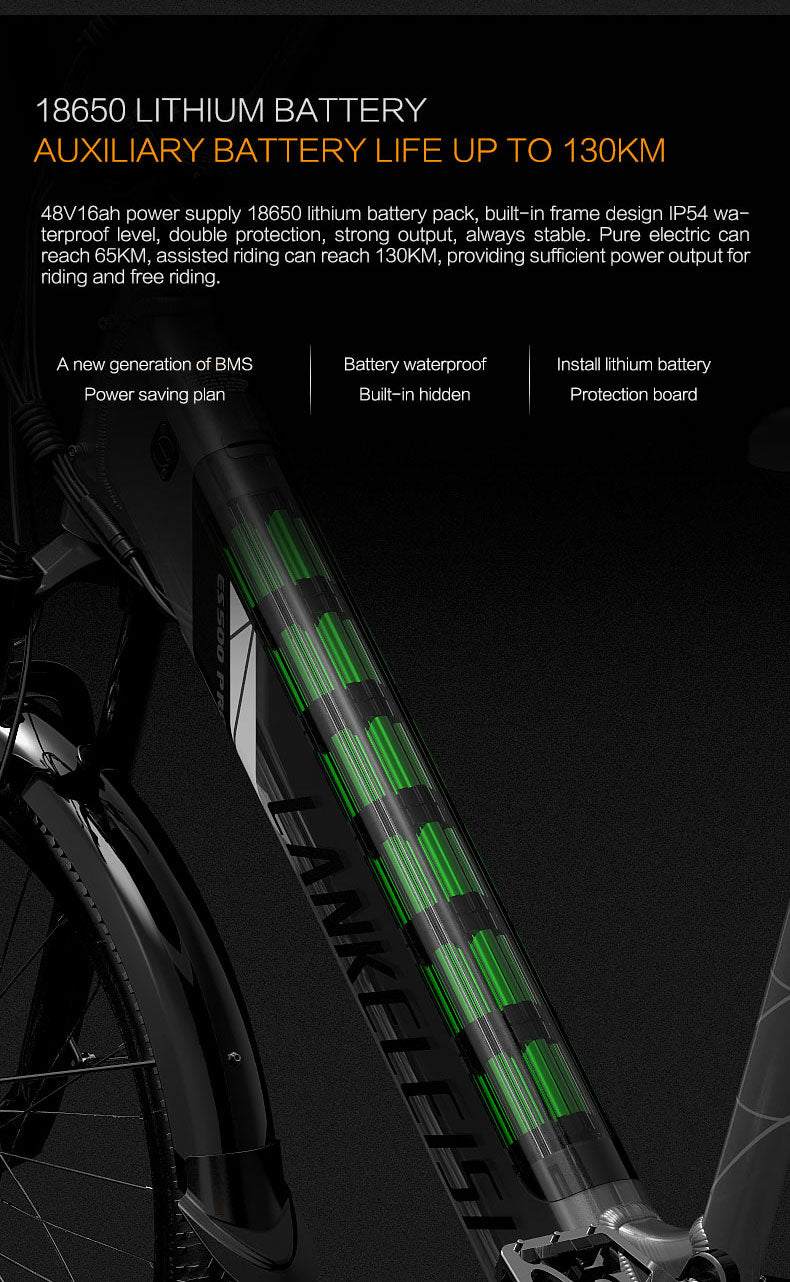 ES500 Pro 500W 48V 16Ah 130Km Endurance 24 Inch Brushless Motor Urban Electric (ang.). Bike Dual Disc Brakes 32km h Max Speed City Bik (ang.)