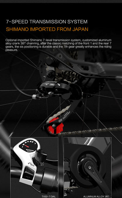ES500 Pro 500W 48V 16Ah 130Km Endurance 24 Inch Brushless Motor Urban Electric (ang.). Bike Dual Disc Brakes 32km h Max Speed City Bik (ang.)
