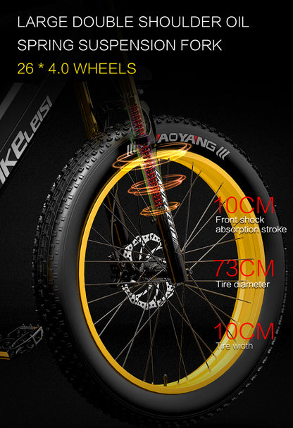 RV700 1000W 48V 16Ah Powerful Electric Bicycle 26 Inch Beach Bike Mountain (ang.). Bike Upgrad Oil Spring Downhill Fork Dual Suspension (ang.)