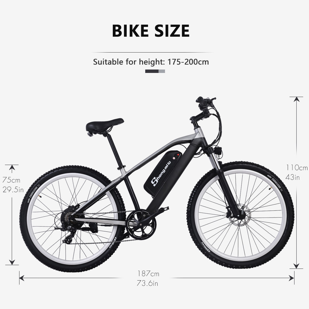 M90 Adult Electric Bike 29 Inch Mountain Bike 48V 17Ah Removable Lithium Battery Front & Rear Hydraulicable (ang.). Brake