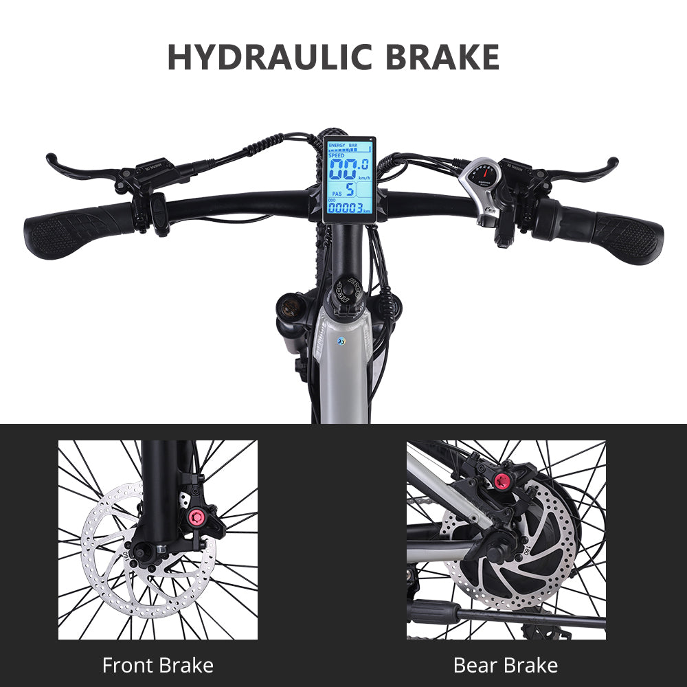 M90 Adult Electric Bike 29 Inch Mountain Bike 48V 17Ah Removable Lithium Battery Front & Rear Hydraulicable (ang.). Brake